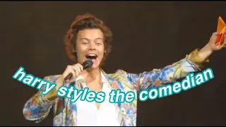 harry styles being a goof on stage for 8 minutes straight