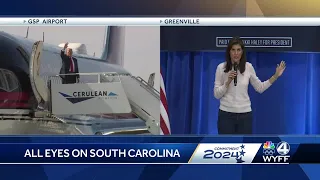 Donald Trump, Nikki Haley make campaign stops in Greenville, South Carolina