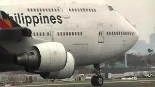 2 Philippine airline Boeing 747-400 Take off