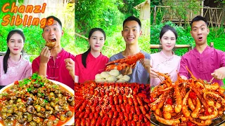 Spicy Crayfish!Best Lobster ASMR Eating Show|Village Funny Mukbang|Chinese Food Yummy Seafood Recipe