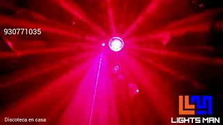 DISCOTECA EN CASA mini Astro led con laser para interiores  manejo con control inalámbrico