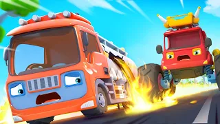 Fire Truck Rescue Team | +More Monster Truck Songs | Kids Songs | Car Cartoon | BabyBus - Cars World