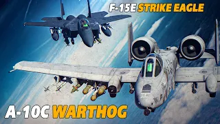 A-10C Warthog Vs F-15E Strike Eagle DOGFIGHT | Digital Combat Simulator | DCS |