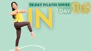 Day 16: 15 MIN BARRE PILATES  WORKOUT - 30 Day Pilates Workout Challenge 2023
