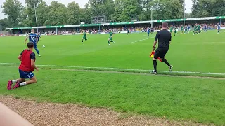 Kings Lynn corner cleared, Kings Lynn v Norwich City Friendly  08/07/23 The Walks