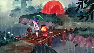a rainy town || animal crossing ost + thunderstorm ambience