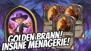 EASY GOLDEN BRANN MENAGERIE WITH SILAS TICKTES! | Hearthstone Battlegrounds