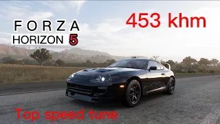 Forza horizon 5- 1988 Toyota supra mk4 top speed tune -453 kmh