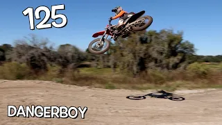 Dangerboy Deegan 125 WIDE OPEN Sand Track!