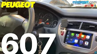 Peugeot 607 Carplay destekli Android multimedya sistemi!