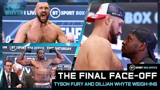 FACE-OFF: Tyson Fury and Dillian Whyte weigh-in and face-off for final time