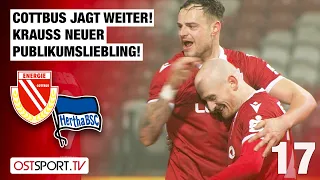 Cottbus jagt weiter! Krauß neuer Publikumsliebling: Cottbus - Hertha | Regionalliga Nordost