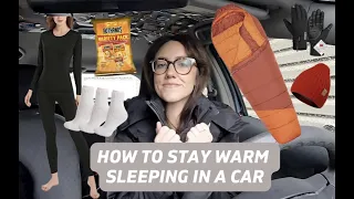 UPDATED! How to Stay WARM Sleeping in Your Car in the Winter | Katie Carney