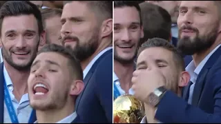 Lucas Hernandez chambre la Belgique sur le perron de l'Élysée