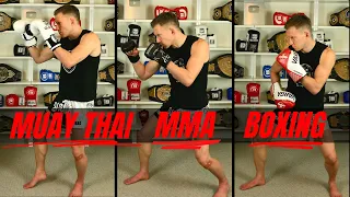 Technical Differences b/w Boxing, Muay Thai, MMA