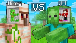 JJ and Mikey Control GOLEM vs ZOMBIE MIND Survival Battle in Minecraft! - Maizen