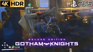 Gotham City Man-Bat Fight GOTHAM KNIGHTS Nightwing and Robin Gameplay Walkthrough PS5 4K Ultra HDR