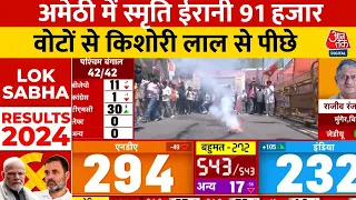 Lok Sabha Election Results 2024 Live: Amethi में Smriti Irani Kishori Lal से 91 हजार वोटों से पीछे