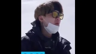 Yoongi eating snow ☃️  #suga #bts