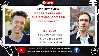 LIVE STREAM: Vocal types and their typology and personality