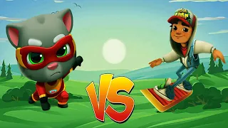 WINS FAILS COMPILATION! WHO IS THE BEST? Talking Tom Hero Dash - Run Game vs Subway Surfers #Shorts