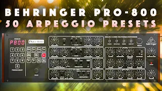 Behringer Pro-800: 50 Arp Presets. Sound Demo. No Talking
