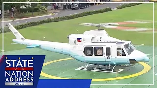 LOOK: President Bongbong Marcos arrives at Batasang Pambansa for 2nd State of the Nation Address