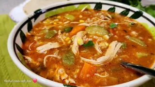 Caldo de Arroz / Rice Soup with Chicken and Vegetables ❤️