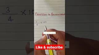 convert fraction to percentage || #shorts || #study || #fractions