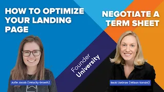 How to Optimize Your Landing Page + 5 Keys to Negotiating a Term Sheet