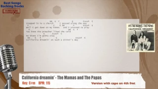 🎙 California Dreamin' - The Mamas & The Papas Vocal Backing Track with chords and lyrics