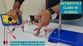 ACTIVITY 12.7 ll CLASS 10 ll SCIENCE ll Fleming's left hand rule