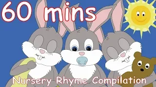 Sleeping Bunnies! Hop little bunnies  And lots more Nursery Rhymes! 60 minutes!