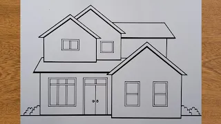 How to Draw a House || Easy House Drawing || Drawing For Beginners