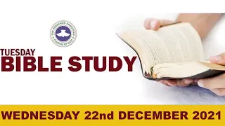 RCCG DECEMBER 22nd 2021 BIBLE STUDY