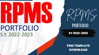 NEW RPMS ePortfolio with Annotation SY 2022-2023! [Free Template Download]