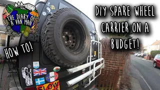 VAN LIFE: DIY spare wheel mount how to for less than £15! Diary of a van man 61