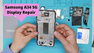 Samsung Galaxy A34 5G - Screen Display Replacement Changing Tutorial