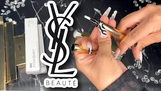 YSL Luxury Makeup Haul | ASMR Unboxing Sounds, Nail Tapping- No Talking