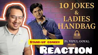 10 JOKES & LADIES HANDBAG | VIPUL GOYAL| STAND-UP COMEDY - Reaction | Baadal Reacts! #standupcomedy