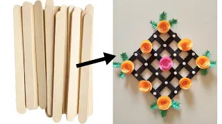 Beautiful DIY wall hanging using icecream sticks 😍 step by step diy tutorial | @tanvis_crafteria