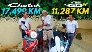 Real Life EV Story: Ather 450X & Bajaj Chetak Comparison & Ownership | In-Depth