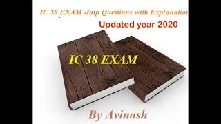 HOW TO 100% PASS IRDA || IC 38 EXAM -Imp Questions with Explanation of IRDA IC38 mock test 2020