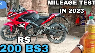 Bajaj pulsar rs200 bs3 mileage test | rs200 1ltr mein Kitna degi? | Real time test