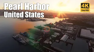 Fly over Pearl Harbor - United States - 4K 60fps | Musical Showcase | Microsoft Flight Simulator