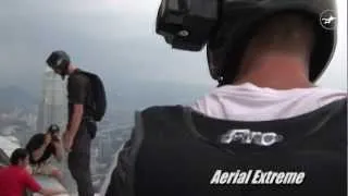 Gary Connery: BASE jump from KL Tower 3