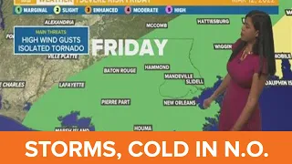 New Orleans Weather: Storms then cold for weekend