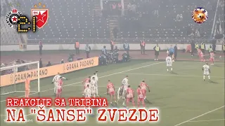 Partizan Zvezda 2-1 Reakcije sa tribina na šanse Crvene Zvezde