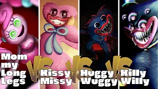 Mommy Long Legs Vs Kissy Missy Vs Huggy Wuggy Vs Killy Willy | Smash Colors 3D - Tiles Hop EDM Rush!