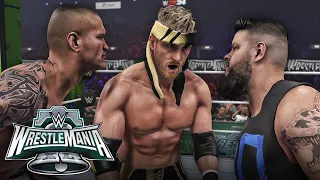 WWE Wrestlemania 40: Logan Paul vs Randy Orton vs Kevin Owens (US Championship Match) | WWE 2K24